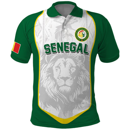 Custom Senegal Football 2026 Polo Shirt Proud Lions of Teranga Spirit