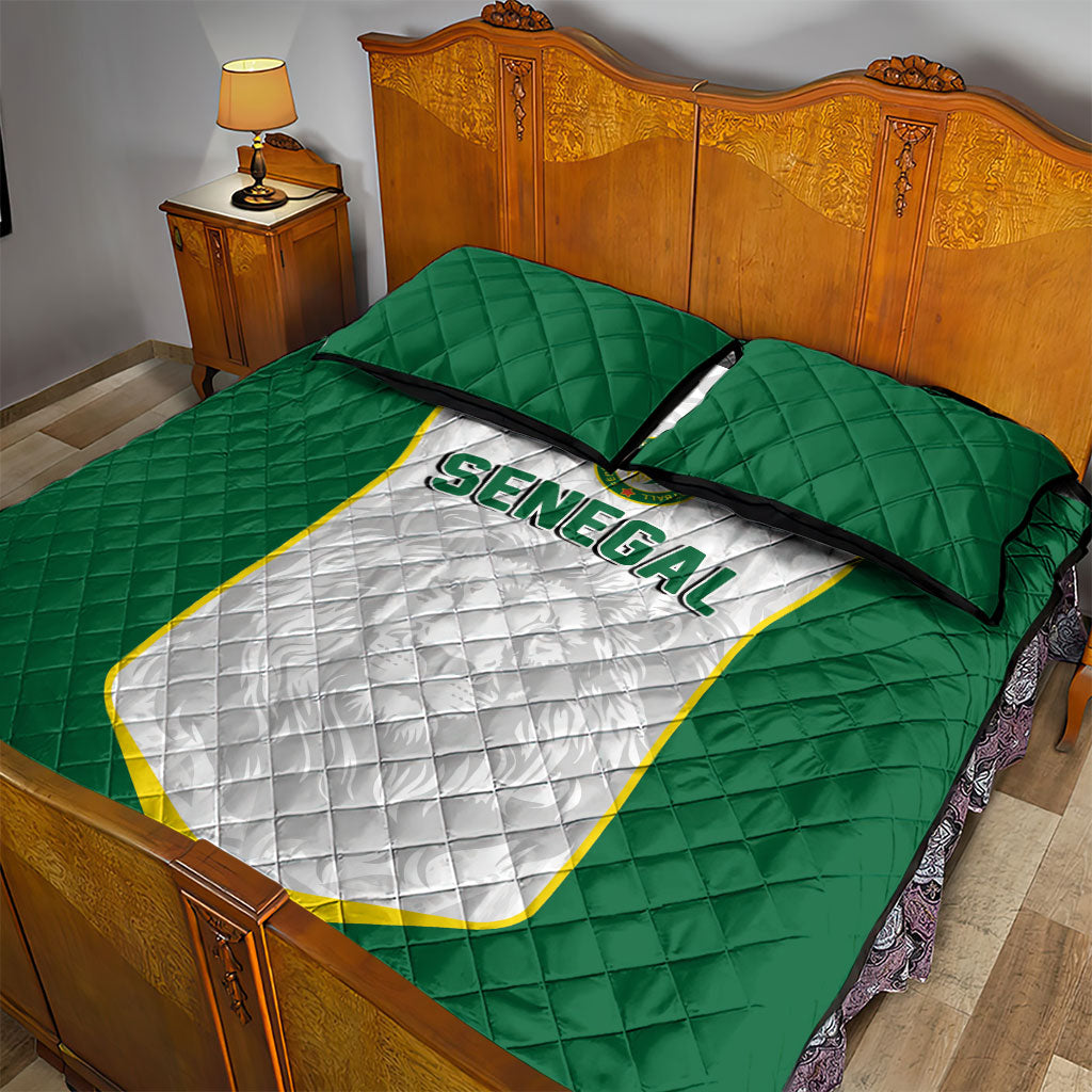 Senegal Football 2026 Quilt Bed Set Proud Lions of Teranga Spirit
