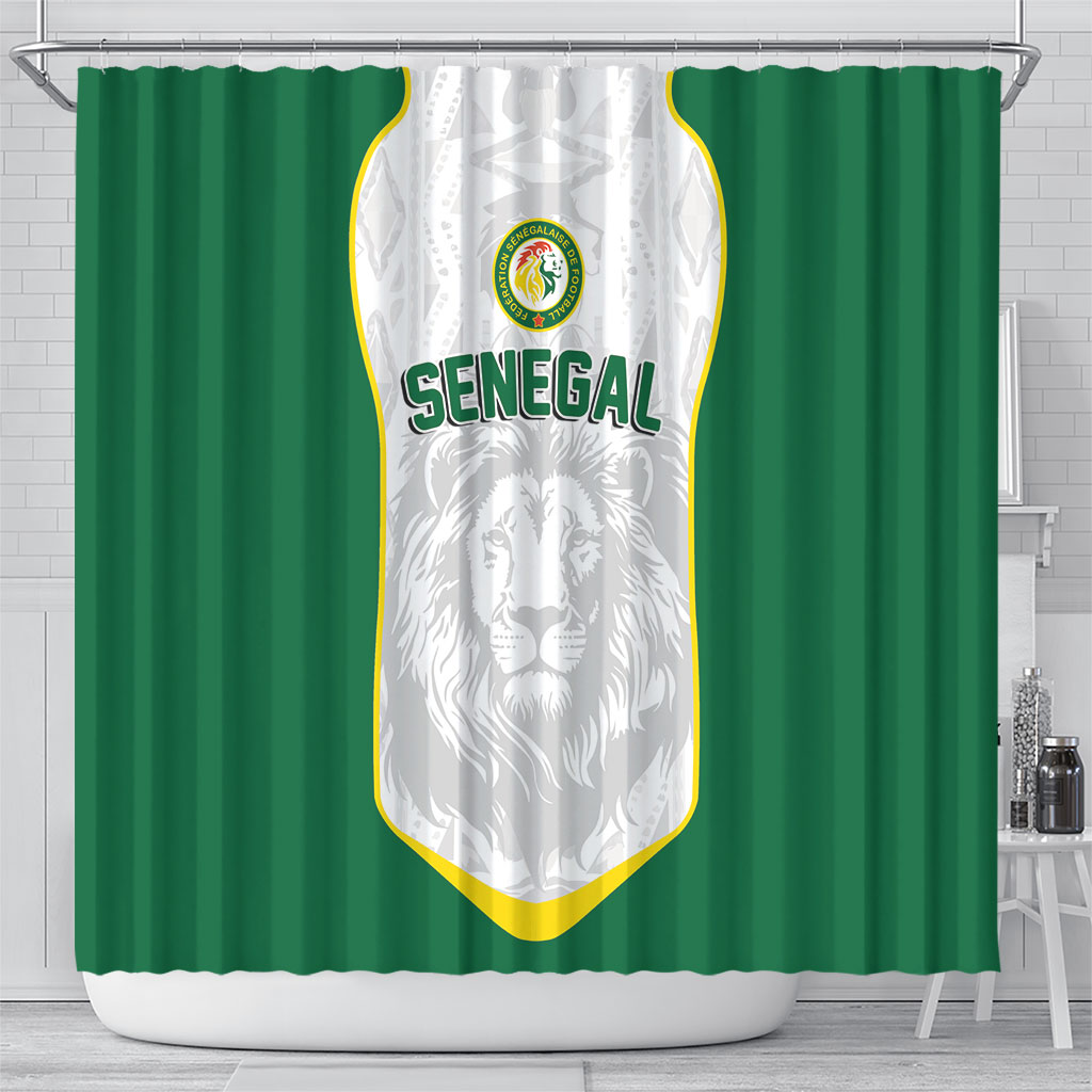Senegal Football 2026 Shower Curtain Proud Lions of Teranga Spirit
