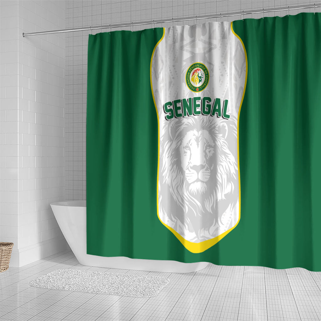 Senegal Football 2026 Shower Curtain Proud Lions of Teranga Spirit