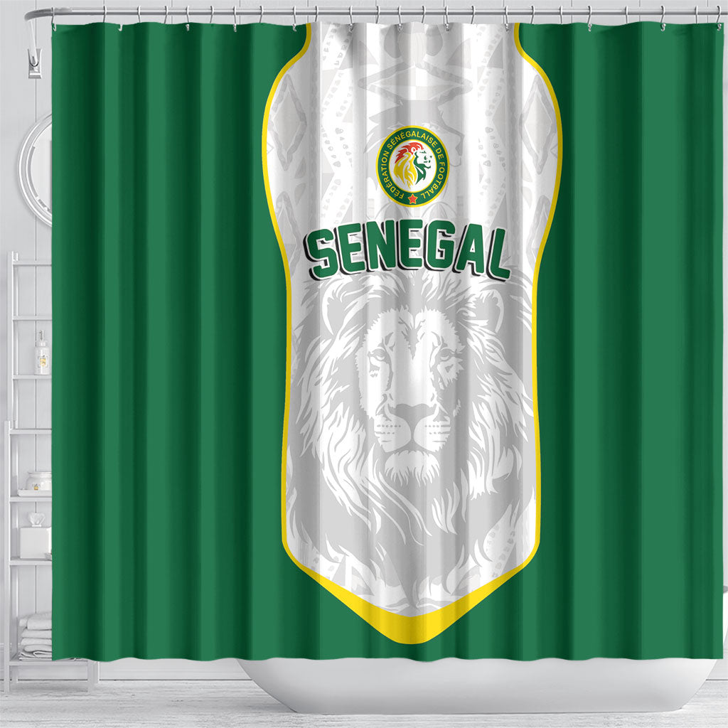 Senegal Football 2026 Shower Curtain Proud Lions of Teranga Spirit