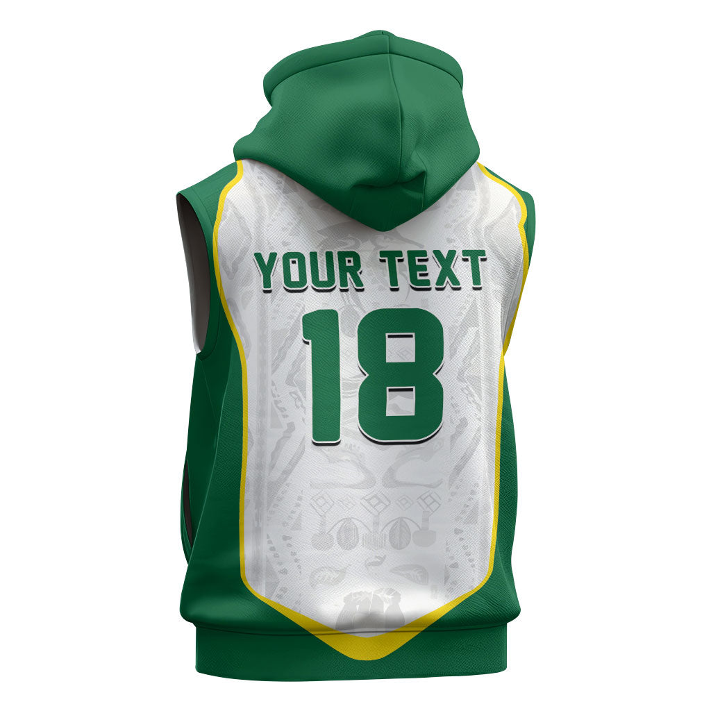 Custom Senegal Football 2026 Sleeveless Hoodie Proud Lions of Teranga Spirit