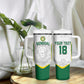 Custom Senegal Football 2026 Tumbler With Handle Proud Lions of Teranga Spirit