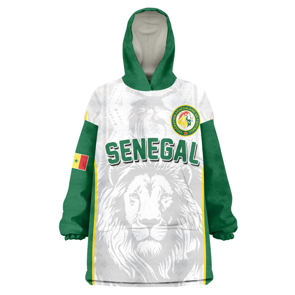 Custom Senegal Football 2026 Wearable Blanket Hoodie Proud Lions of Teranga Spirit