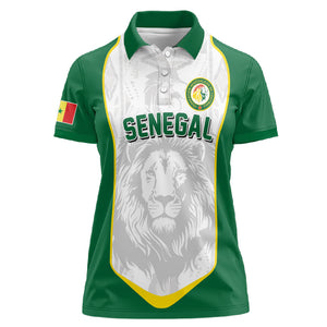 Custom Senegal Football 2026 Women Polo Shirt Proud Lions of Teranga Spirit