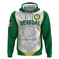 Custom Senegal Football 2026 Zip Hoodie Proud Lions of Teranga Spirit