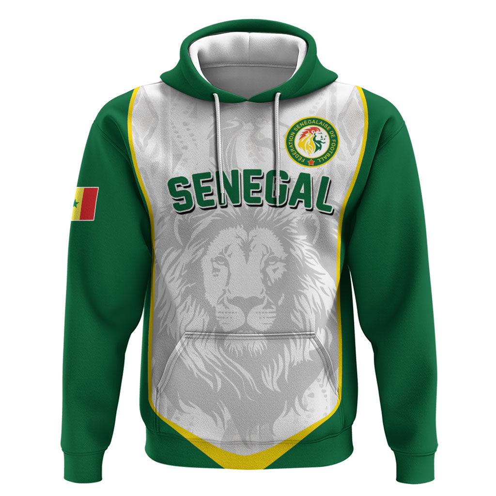 Custom Senegal Football 2026 Zip Hoodie Proud Lions of Teranga Spirit