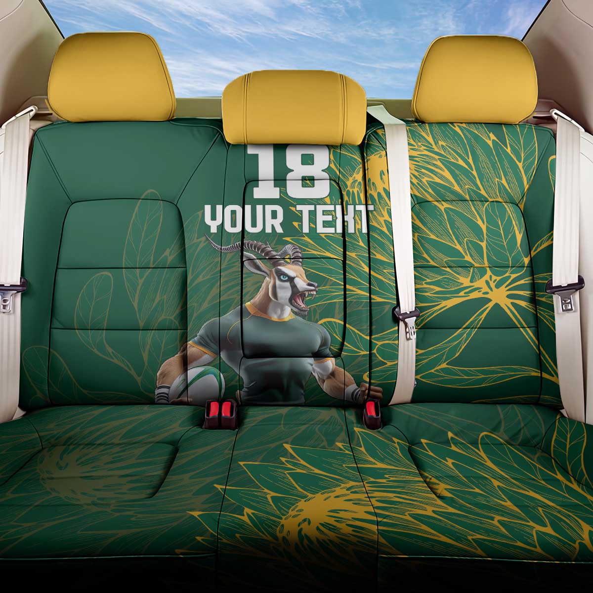 Rugby South Africa Champion Custom Back Car Seat Cover Springboks ...