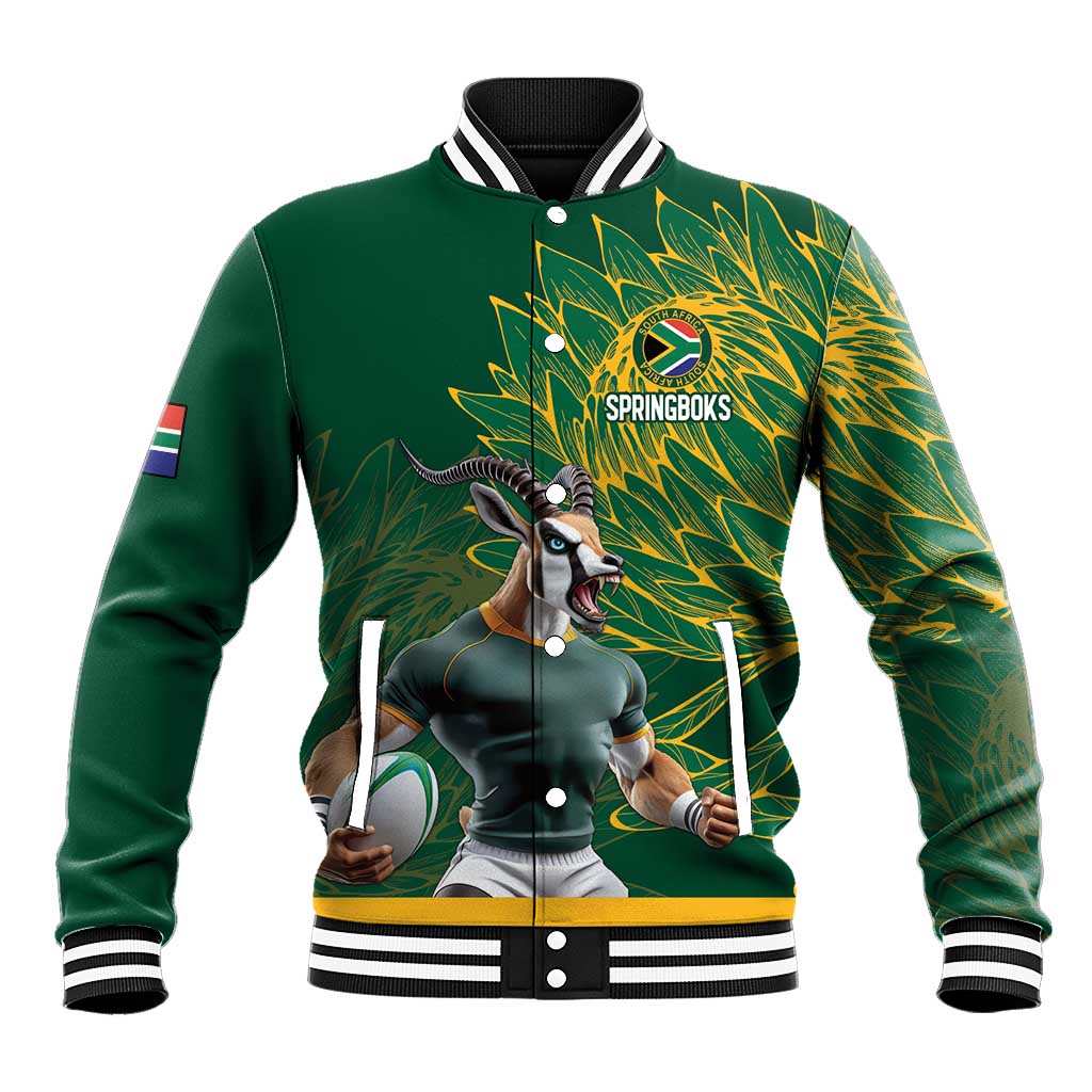 Rugby South Africa Champion Custom Baseball Jacket Springboks Mascot - African Pride