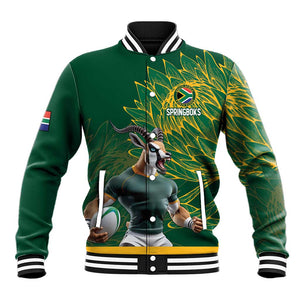 Rugby South Africa Champion Custom Baseball Jacket Springboks Mascot - African Pride