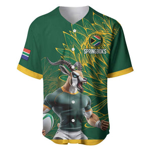 Rugby South Africa Champion Custom Baseball Jersey Springboks Mascot - African Pride