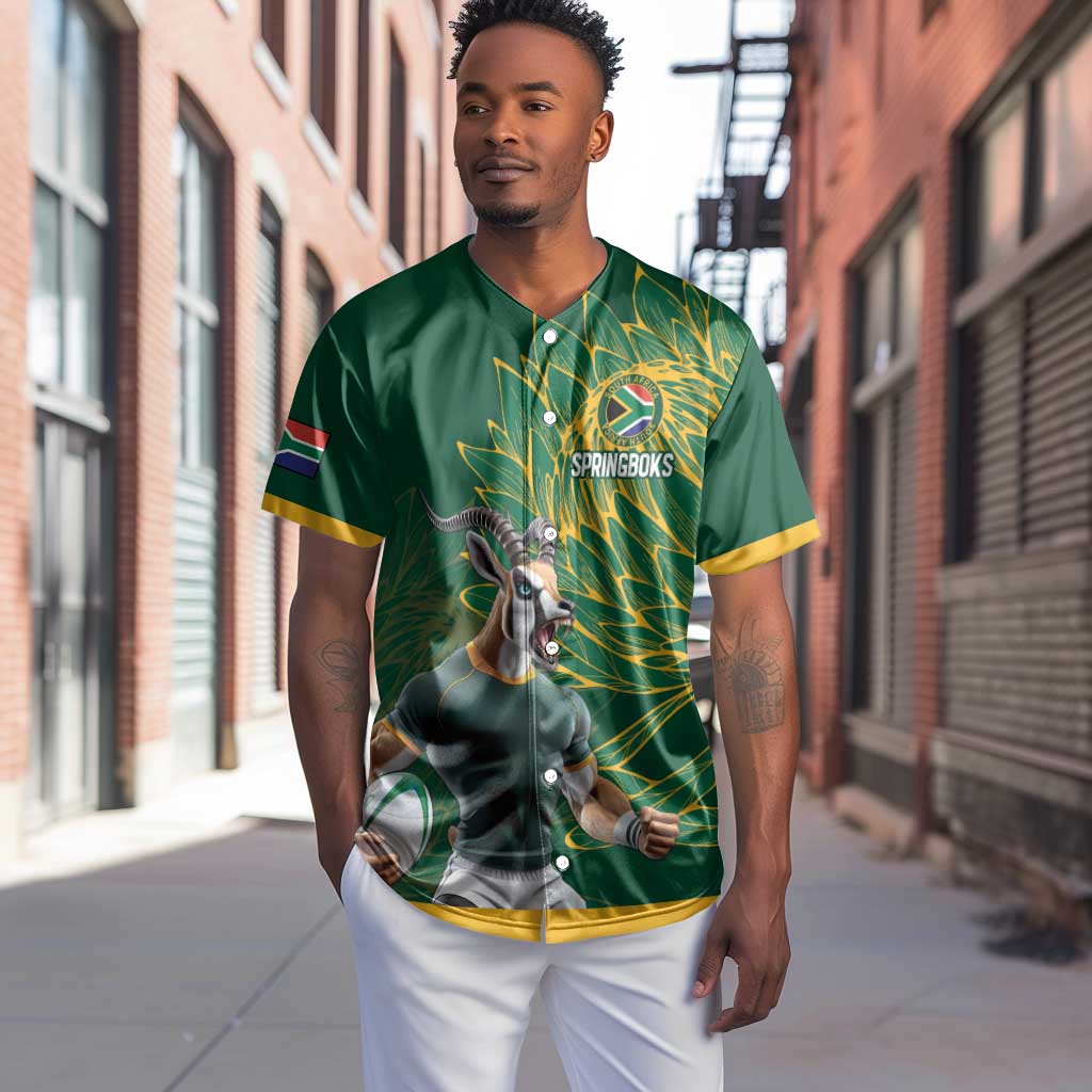 Rugby South Africa Champion Custom Baseball Jersey Springboks Mascot - African Pride