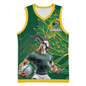 Rugby South Africa Champion Custom Basketball Jersey Springboks Mascot - African Pride