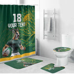 Rugby South Africa Champion Custom Bathroom Set Springboks Mascot