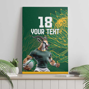 Rugby South Africa Champion Custom Canvas Wall Art Springboks Mascot - African Pride