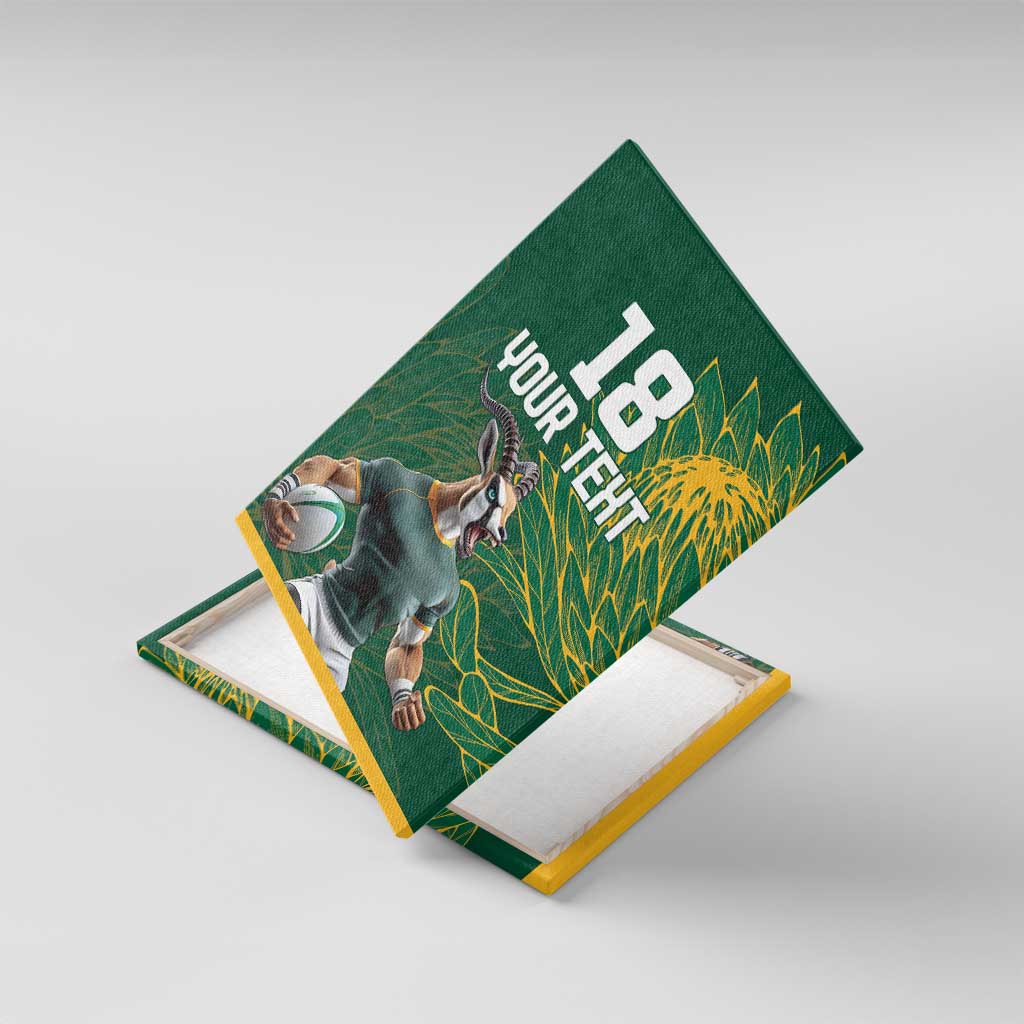 Rugby South Africa Champion Custom Canvas Wall Art Springboks Mascot - African Pride