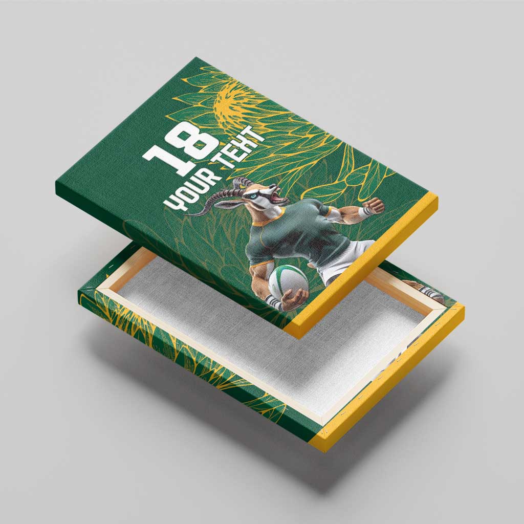 Rugby South Africa Champion Custom Canvas Wall Art Springboks Mascot - African Pride
