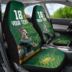 Rugby South Africa Champion Custom Car Seat Cover Springboks Mascot - African Pride