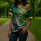 Rugby South Africa Champion Custom Cross Shoulder Shirt Springboks Mascot