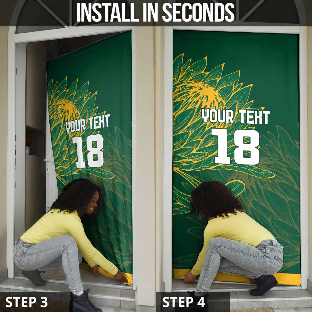 Rugby South Africa Champion Custom Door Cover Springboks Mascot