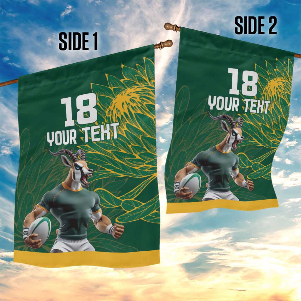 Rugby South Africa Champion Custom Garden Flag Springboks Mascot - African Pride