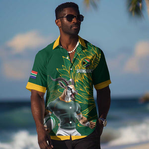 Rugby South Africa Champion Custom Hawaiian Shirt Springboks Mascot - African Pride
