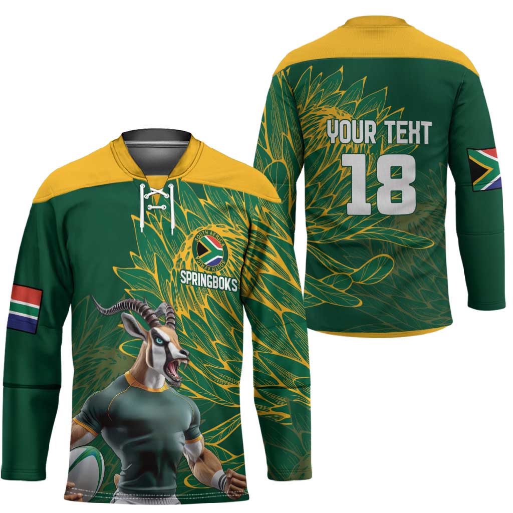 Rugby South Africa Champion Custom Hockey Jersey Springboks Mascot