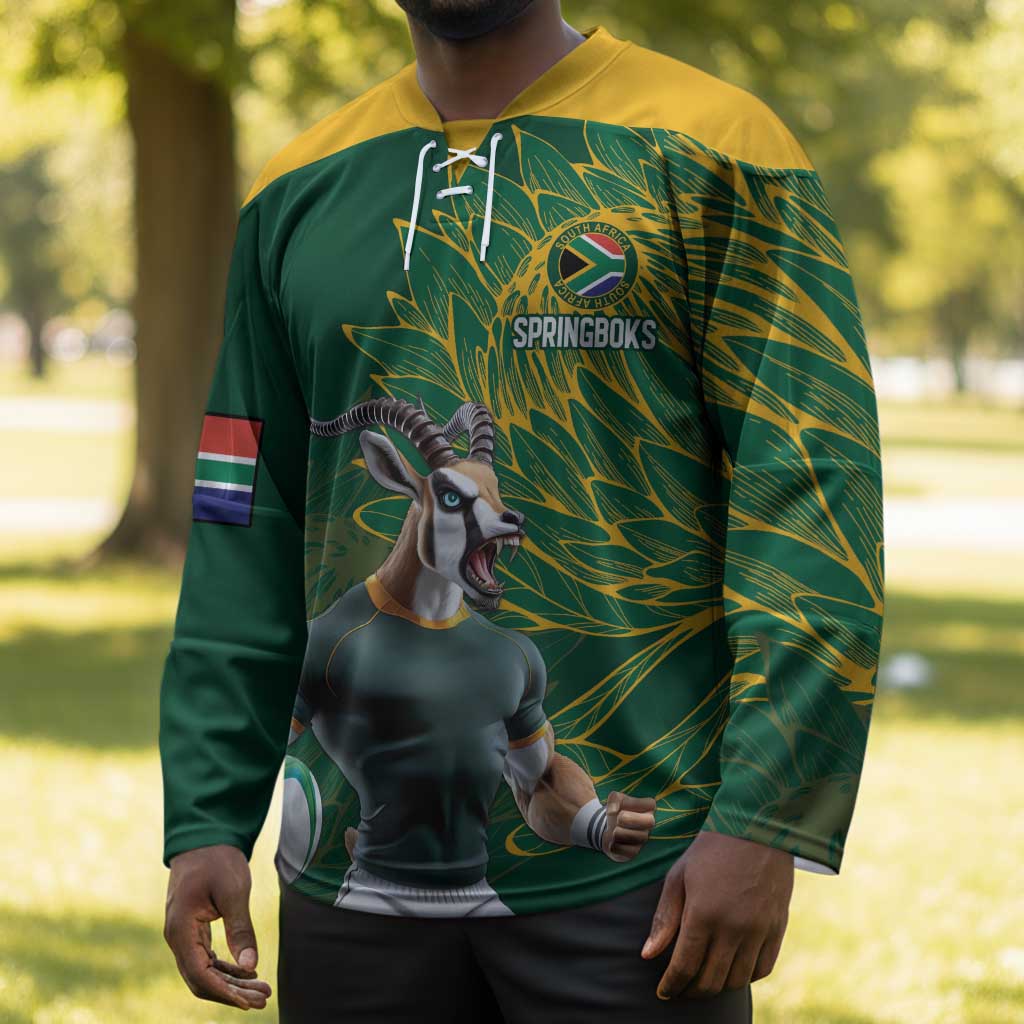 Rugby South Africa Champion Custom Hockey Jersey Springboks Mascot