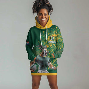 Rugby South Africa Champion Custom Hoodie Dress Springboks Mascot - African Pride