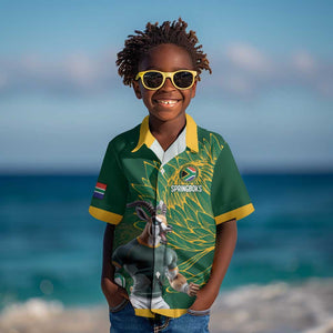 Rugby South Africa Champion Custom Kid Hawaiian Shirt Springboks Mascot - African Pride
