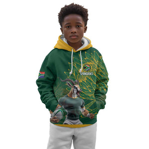 Rugby South Africa Champion Custom Kid Hoodie Springboks Mascot - African Pride