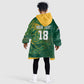 Rugby South Africa Champion Custom Kid Wearable Blanket Hoodie Springboks Mascot - African Pride