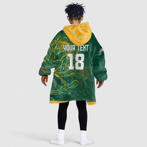 Rugby South Africa Champion Custom Kid Wearable Blanket Hoodie Springboks Mascot - African Pride