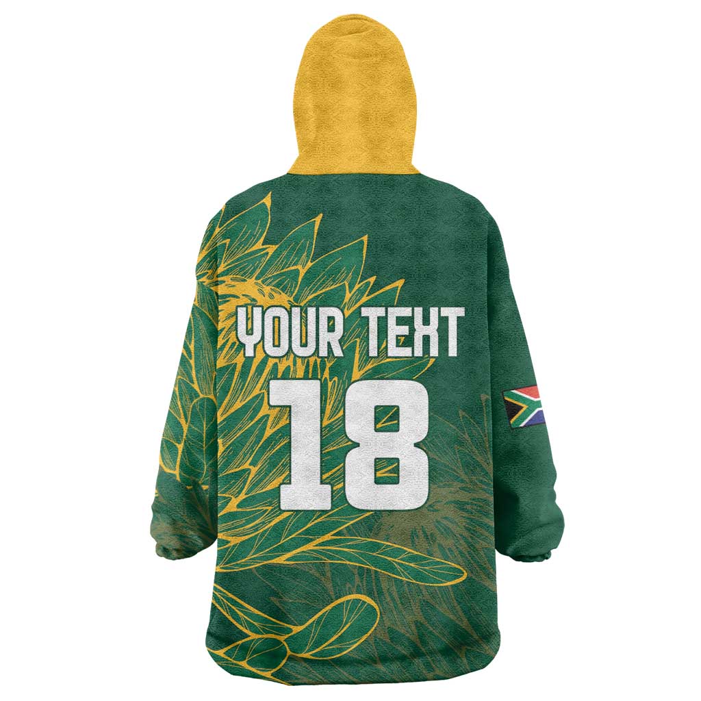 Rugby South Africa Champion Custom Kid Wearable Blanket Hoodie Springboks Mascot - African Pride