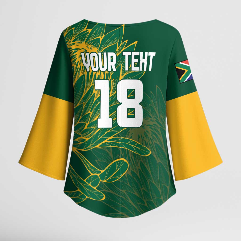 Rugby South Africa Champion Custom Kimono Sleeve Blouse Springboks Mascot
