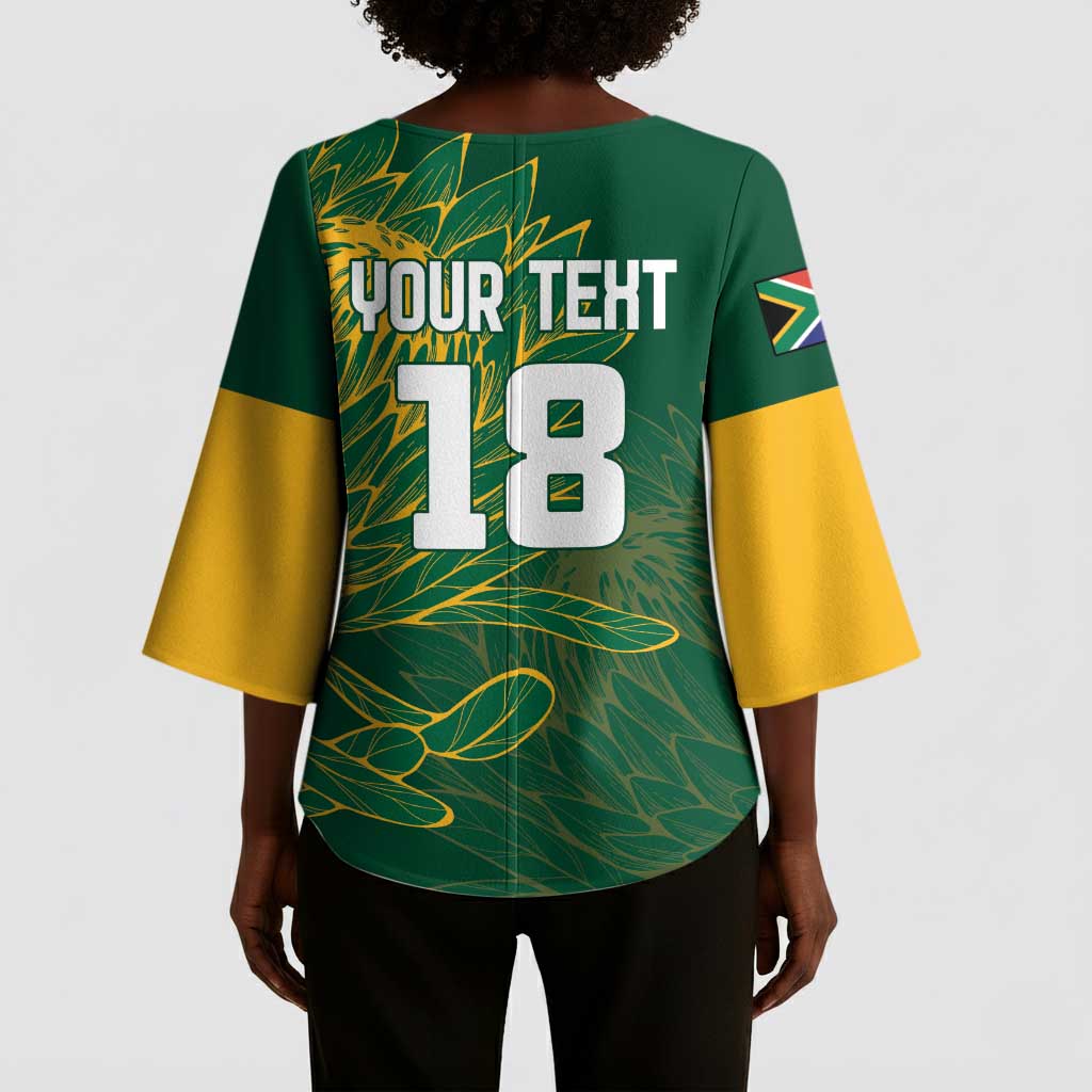 Rugby South Africa Champion Custom Kimono Sleeve Blouse Springboks Mascot