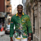 Rugby South Africa Champion Custom Long Sleeve Button Shirt Springboks Mascot - African Pride