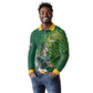 Rugby South Africa Champion Custom Long Sleeve Polo Shirt Springboks Mascot - African Pride