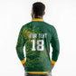 Rugby South Africa Champion Custom Long Sleeve Polo Shirt Springboks Mascot - African Pride