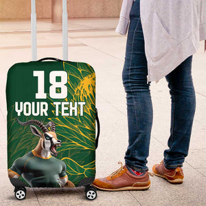 Rugby South Africa Champion Custom Luggage Cover Springboks Mascot - African Pride
