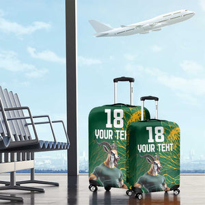 Rugby South Africa Champion Custom Luggage Cover Springboks Mascot - African Pride