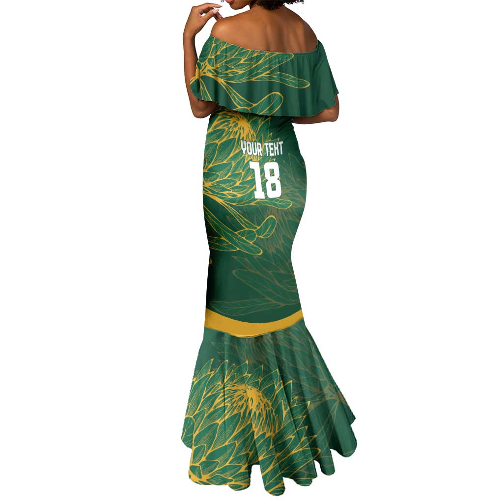 Rugby South Africa Champion Custom Mermaid Dress Springboks Mascot - African Pride