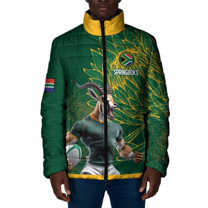 Rugby South Africa Champion Custom Padded Jacket Springboks Mascot