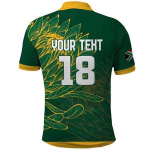 Rugby South Africa Champion Custom Polo Shirt Springboks Mascot - African Pride