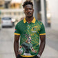 Rugby South Africa Champion Custom Polo Shirt Springboks Mascot - African Pride