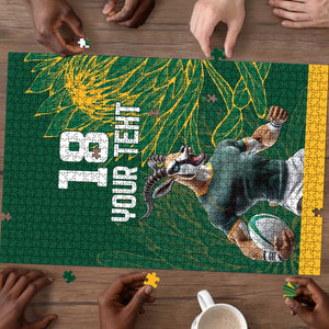 Rugby South Africa Champion Custom Puzzle Springboks Mascot