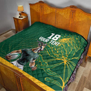 Rugby South Africa Champion Custom Quilt Springboks Mascot - African Pride