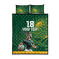 Rugby South Africa Champion Custom Quilt Bed Set Springboks Mascot - African Pride