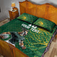 Rugby South Africa Champion Custom Quilt Bed Set Springboks Mascot - African Pride