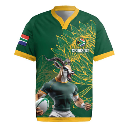 Rugby South Africa Champion Custom Rugby Jersey Springboks Mascot - African Pride